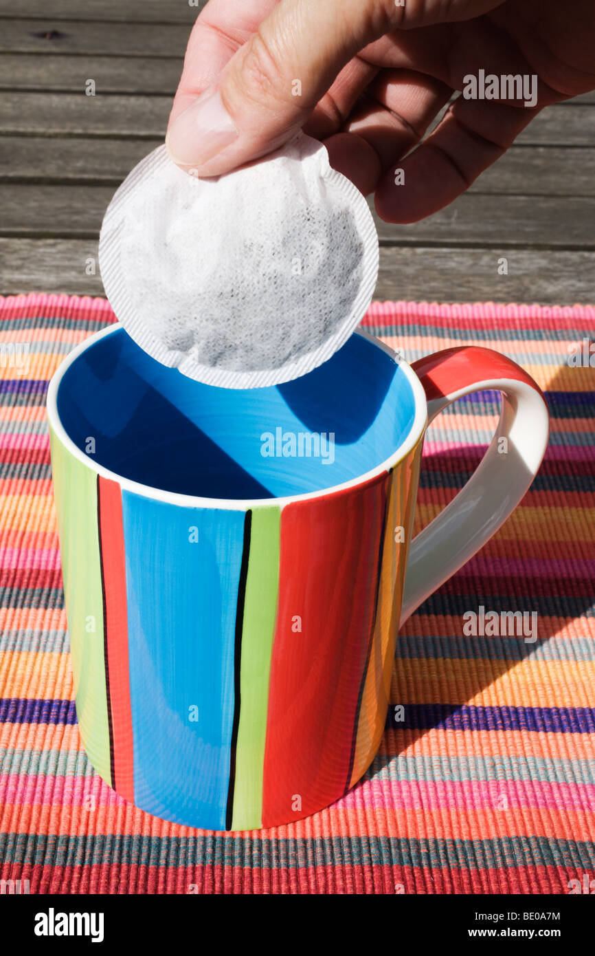 Making a mug of tea Stock Photo Alamy