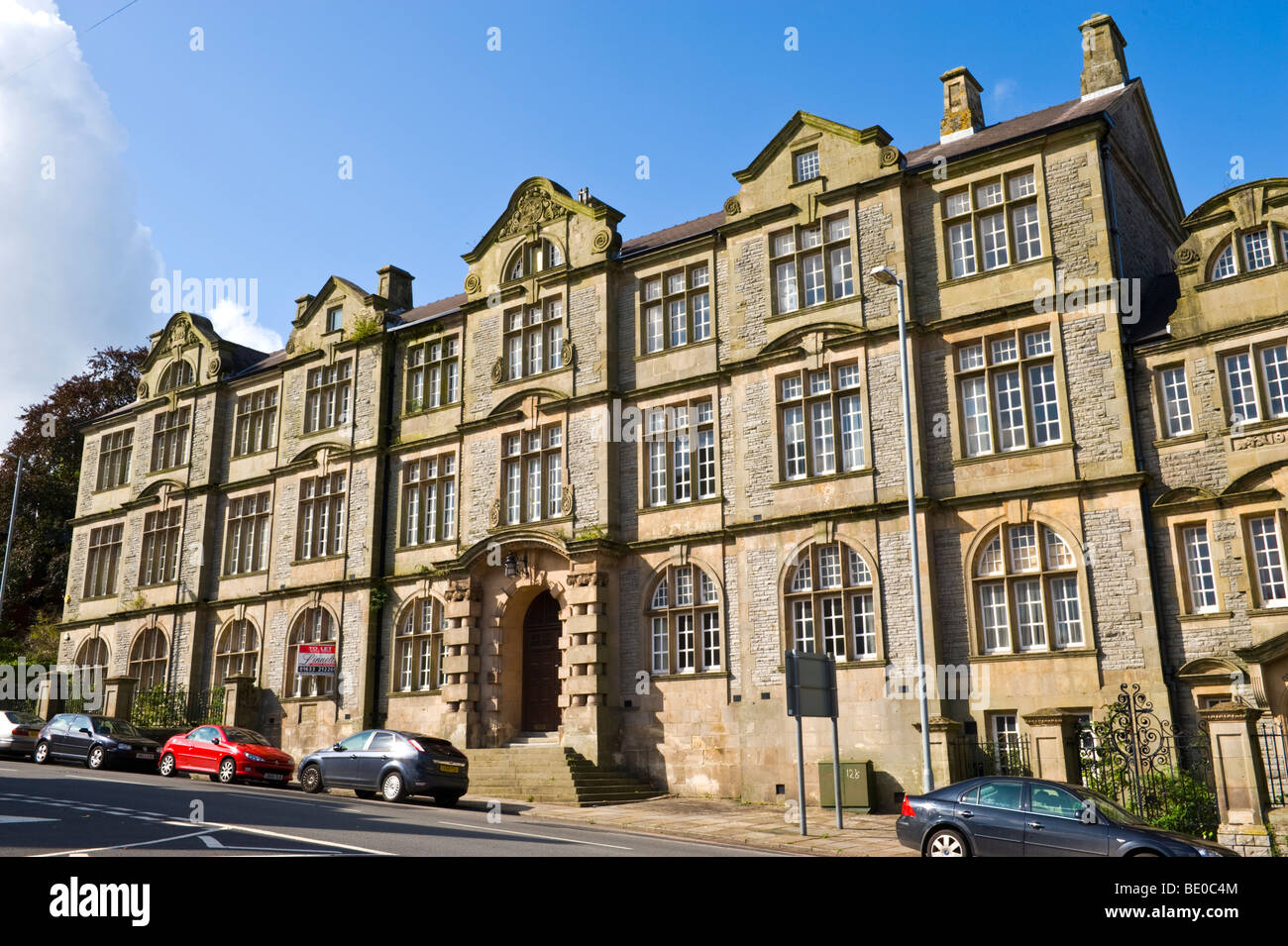 Former civic building dated 1913 now let for office space in city of Newport South Wales UK Stock Photo