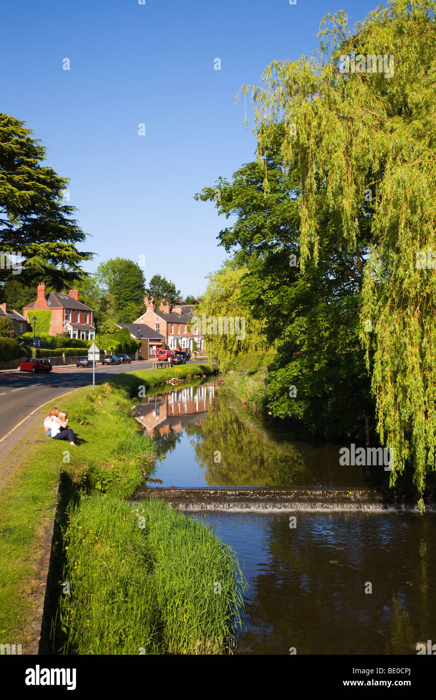 Sitting by the River Leven Great Ayton Yorkshire England Stock Photo ...