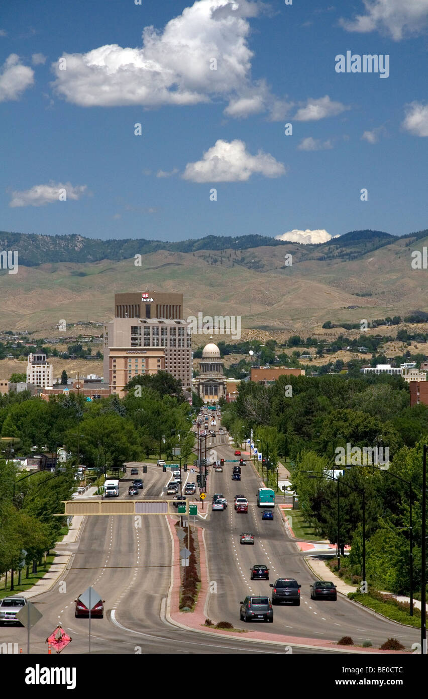 The state capital city of Boise, Idaho, USA. Stock Photo