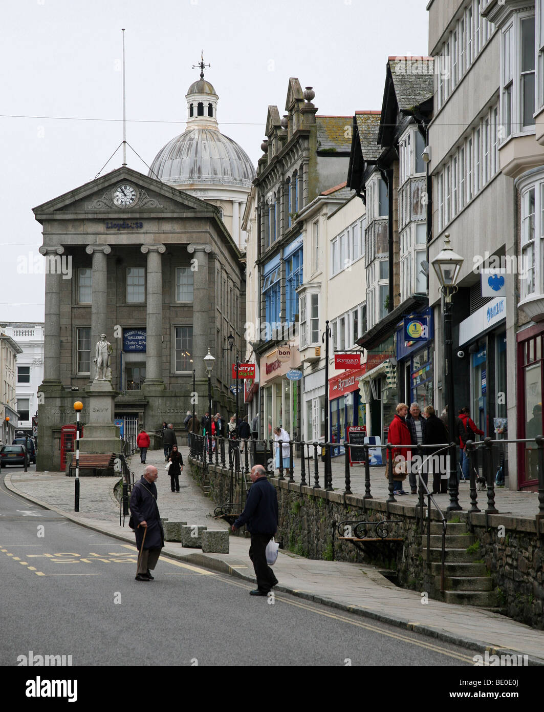 Market Jew Street Penzance Cornwall England Stock Photo Alamy