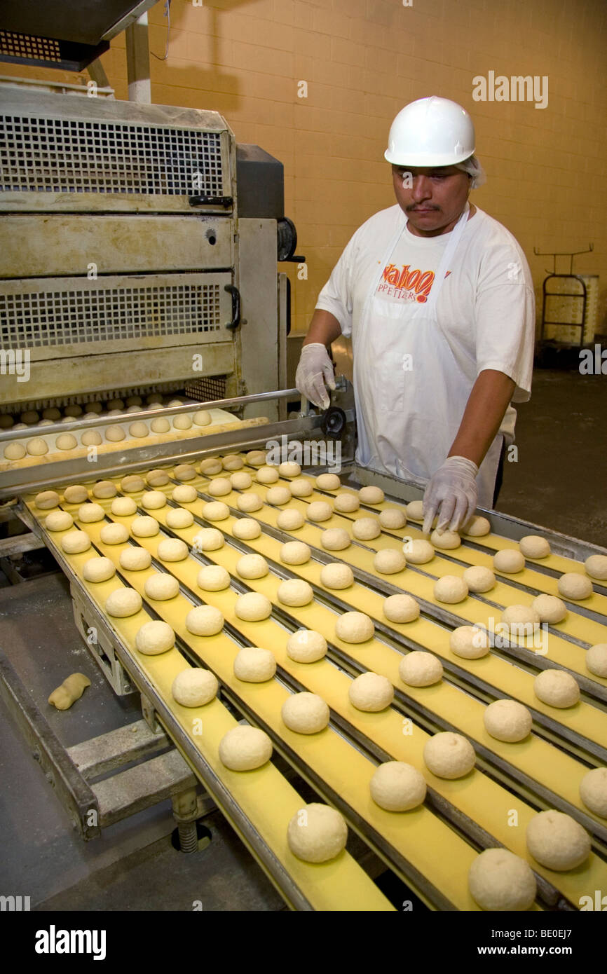 Corn tortilla processing factory located in Caldwell, Idaho, USA.  Stock Photo