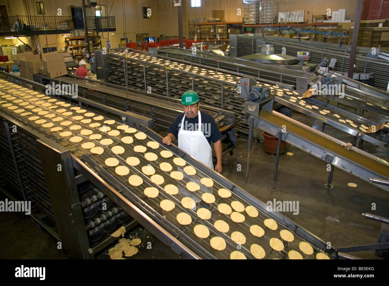 Corn tortilla processing factory located in Caldwell, Idaho, USA.  Stock Photo