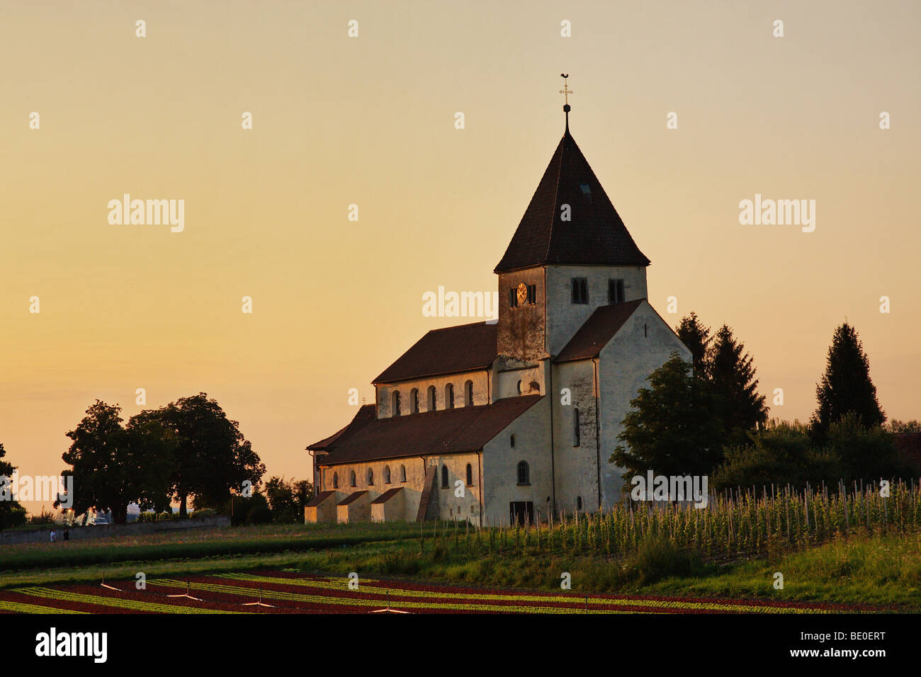 Abbey of St. Georg on  Reichenau, Lake Constance Stock Photo