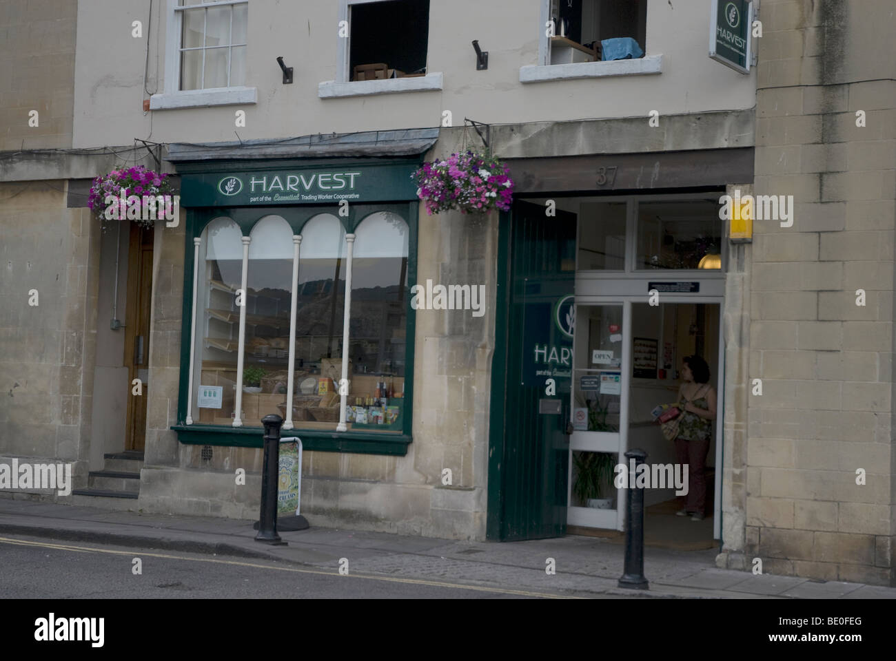 Harvest Health Food Shop Walcot Street Bath Spa Somerset UK Stock Photo