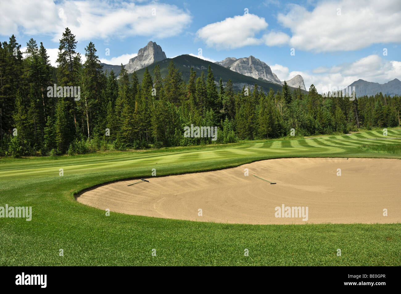 Canmore, Alberta, Canada; Golf Course Stock Photo Alamy