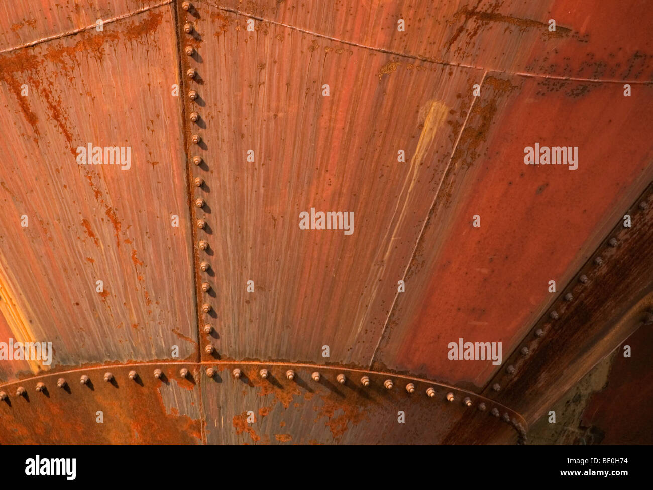 red rusting silo Stock Photo