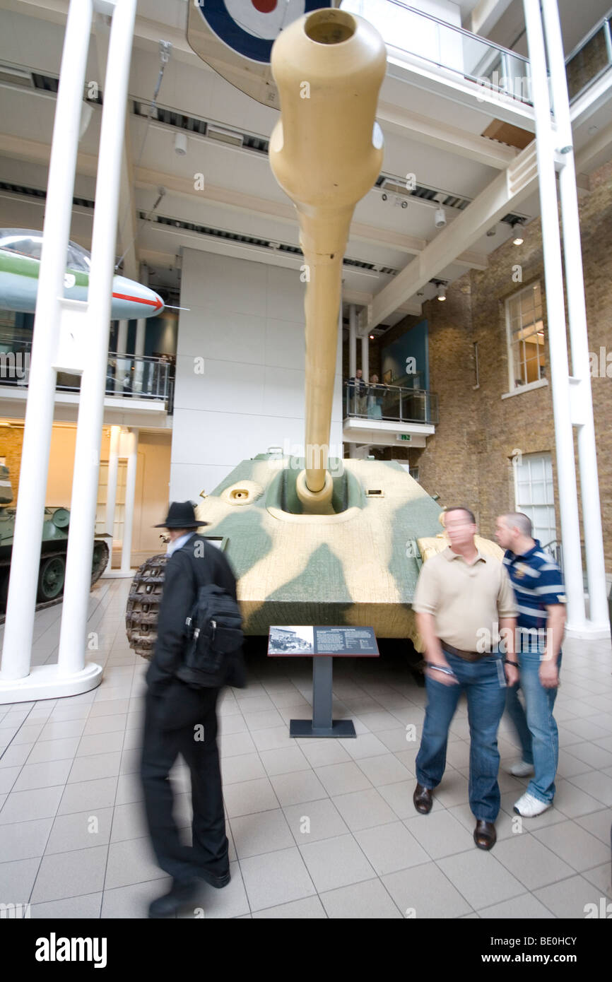 A german Jagdpanther tank buster in The Imperial War Museum, Lambeth London, England. Stock Photo