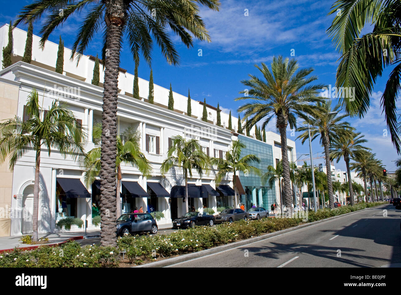 Rodeo Drive. Beverly Hills, Los Angeles, California, USA Stock Photo