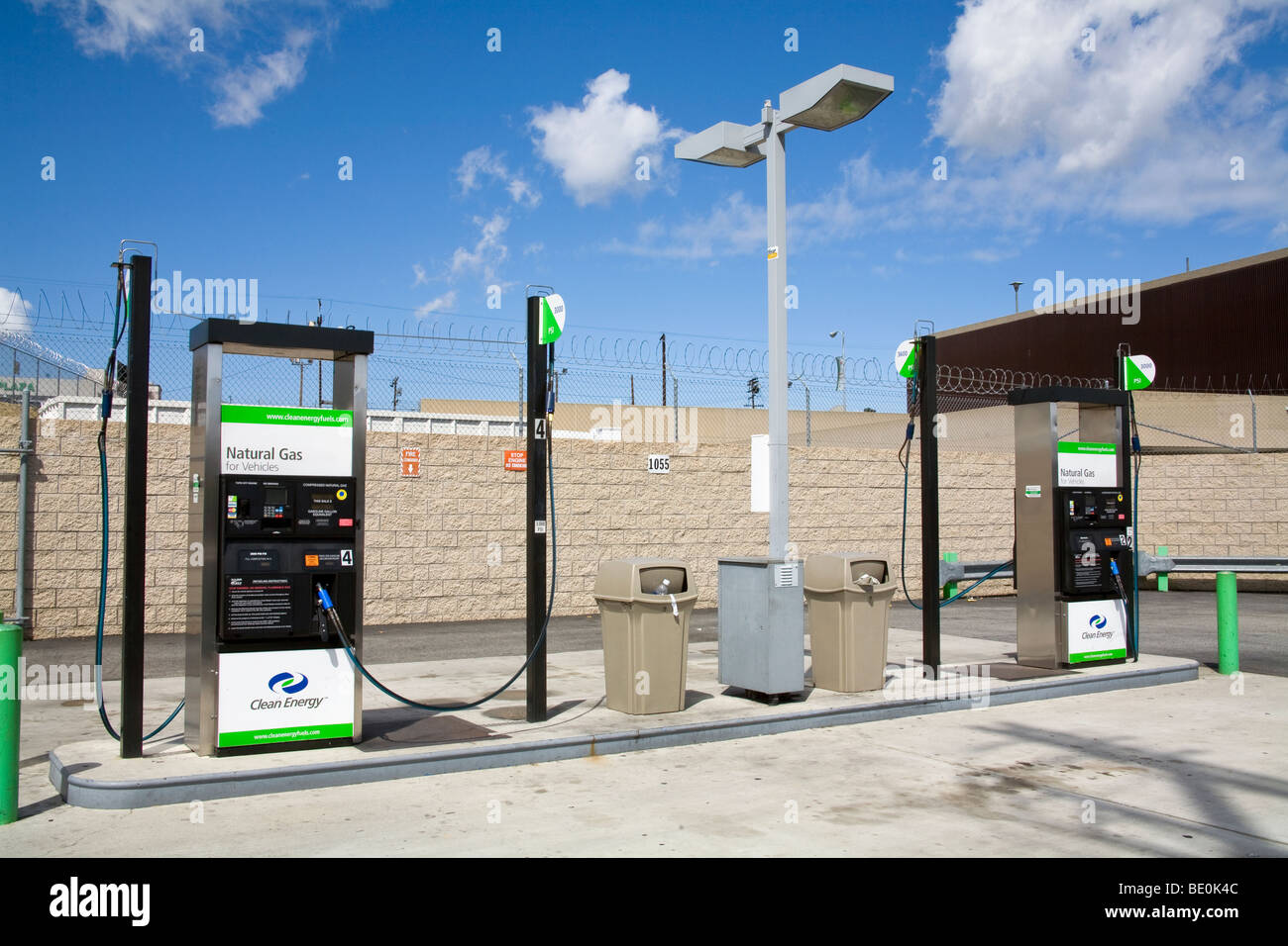 Natural Gas Fueling Station, Los Angeles, California, USA Stock Photo