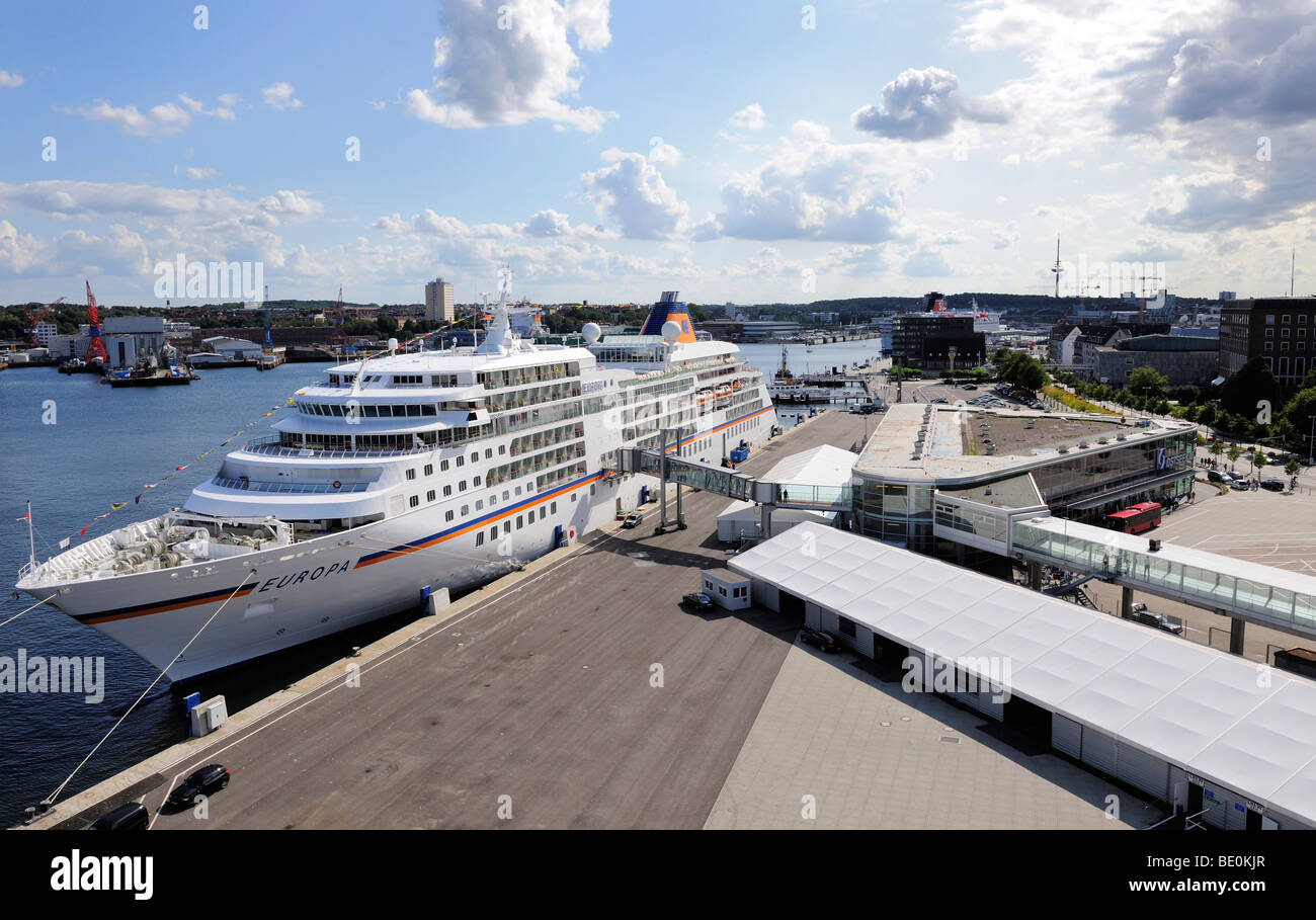 Cruise ship terminal at the Ostsee terminal, Kiel, Schleswig-Holstein, Germany, Europe Stock Photo