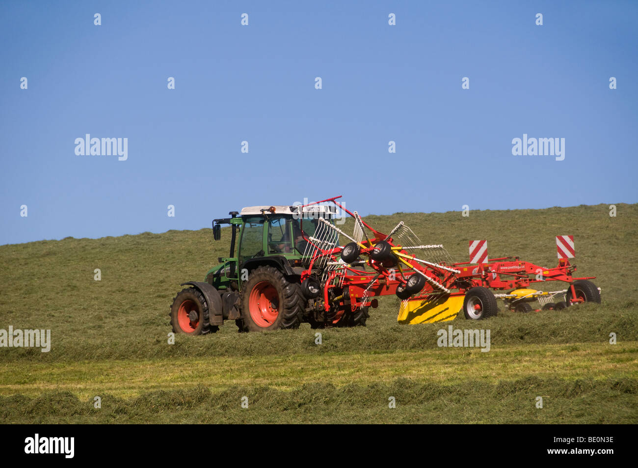 Haymaking in Auvergne France Stock Photo