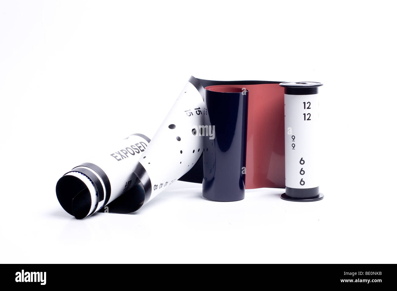 A roll of exposed 120mm medium format transparency film Stock Photo Alamy