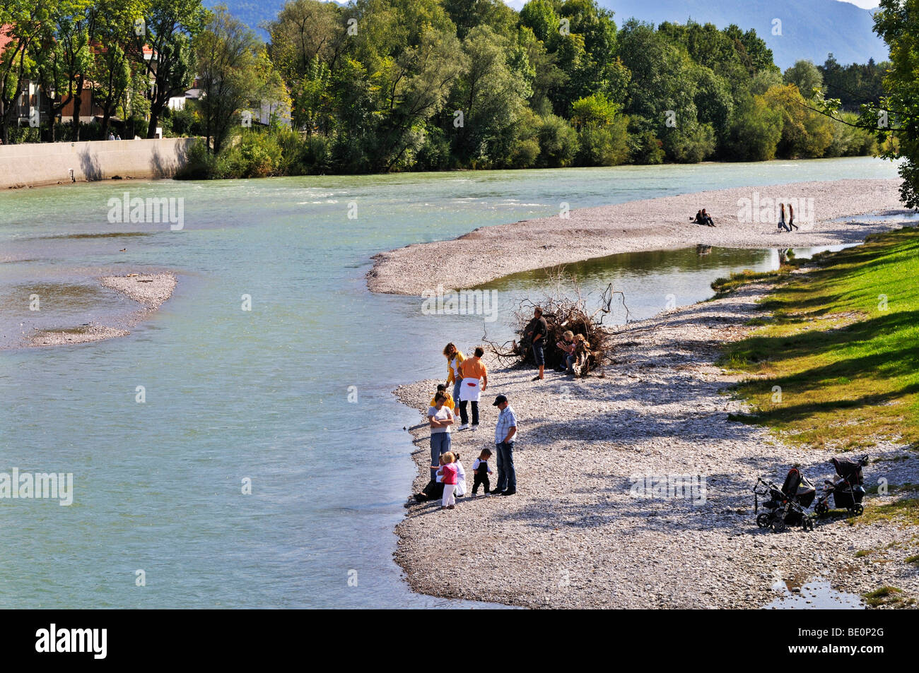 Isar River and river banks in Bad Toelz, Bavaria, Germany, Europe Stock  Photo - Alamy