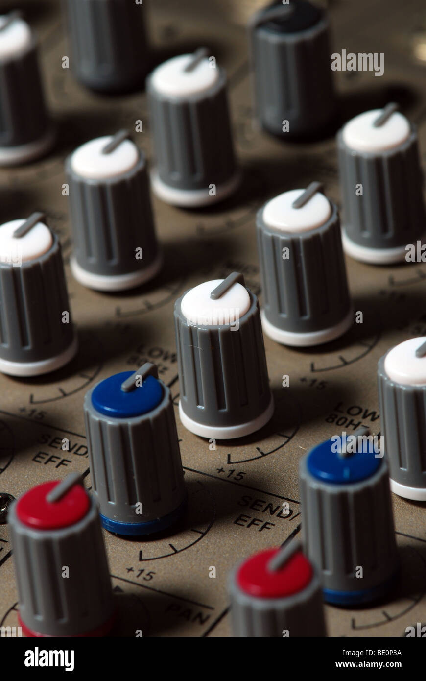 Control knobs and faders Stock Photo Alamy