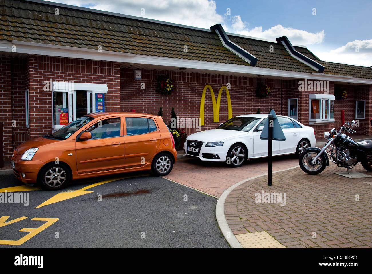 McDonalds Drive through Stock Photo Alamy