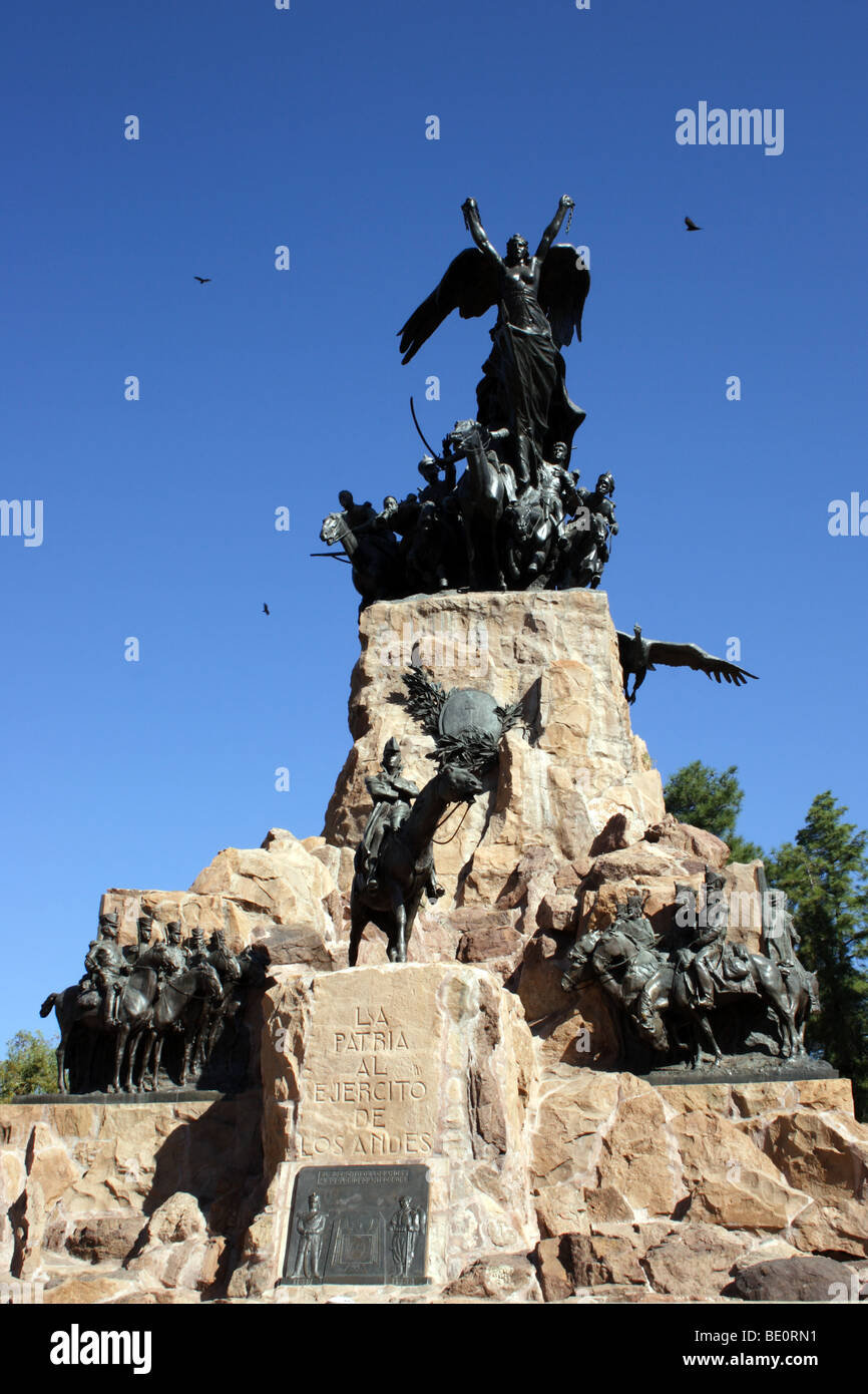 Mendoza: Independence Andes Army Memorial Stock Photo