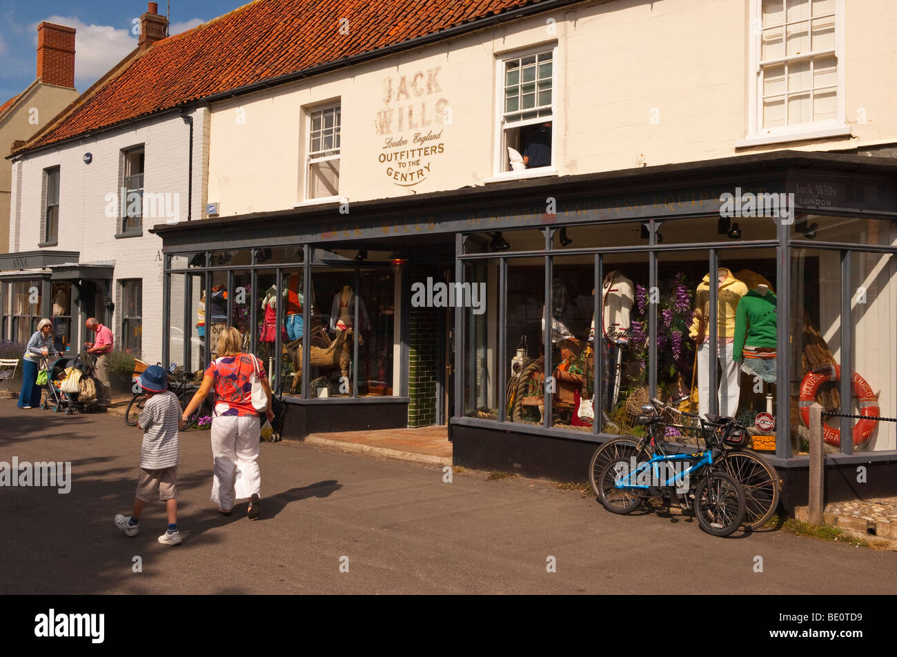 Jack Wills shop store in The Popular North Norfolk village of Burnham Market in Norfolk Uk Stock Photo
