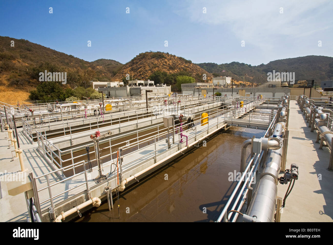 Hill Canyon Wastewater Treatment Plant, Camarillo, Ventura County, California, USA Stock Photo
