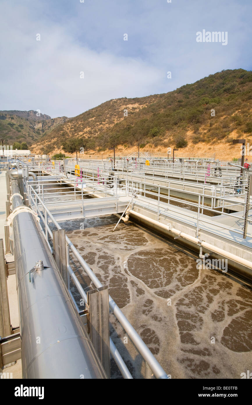 Hill Canyon Wastewater Treatment Plant, Camarillo, Ventura County, California, USA Stock Photo