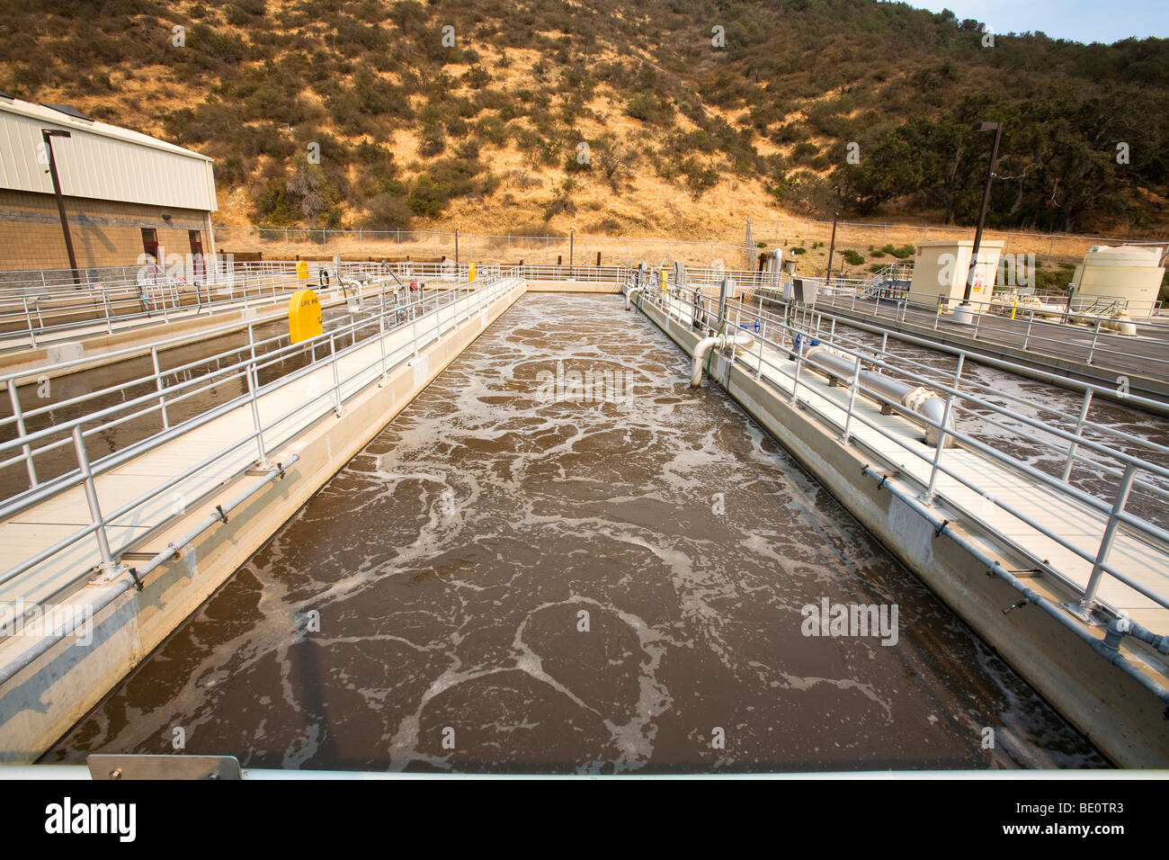 Hill Canyon Wastewater Treatment Plant, Camarillo, Ventura County, California, USA Stock Photo
