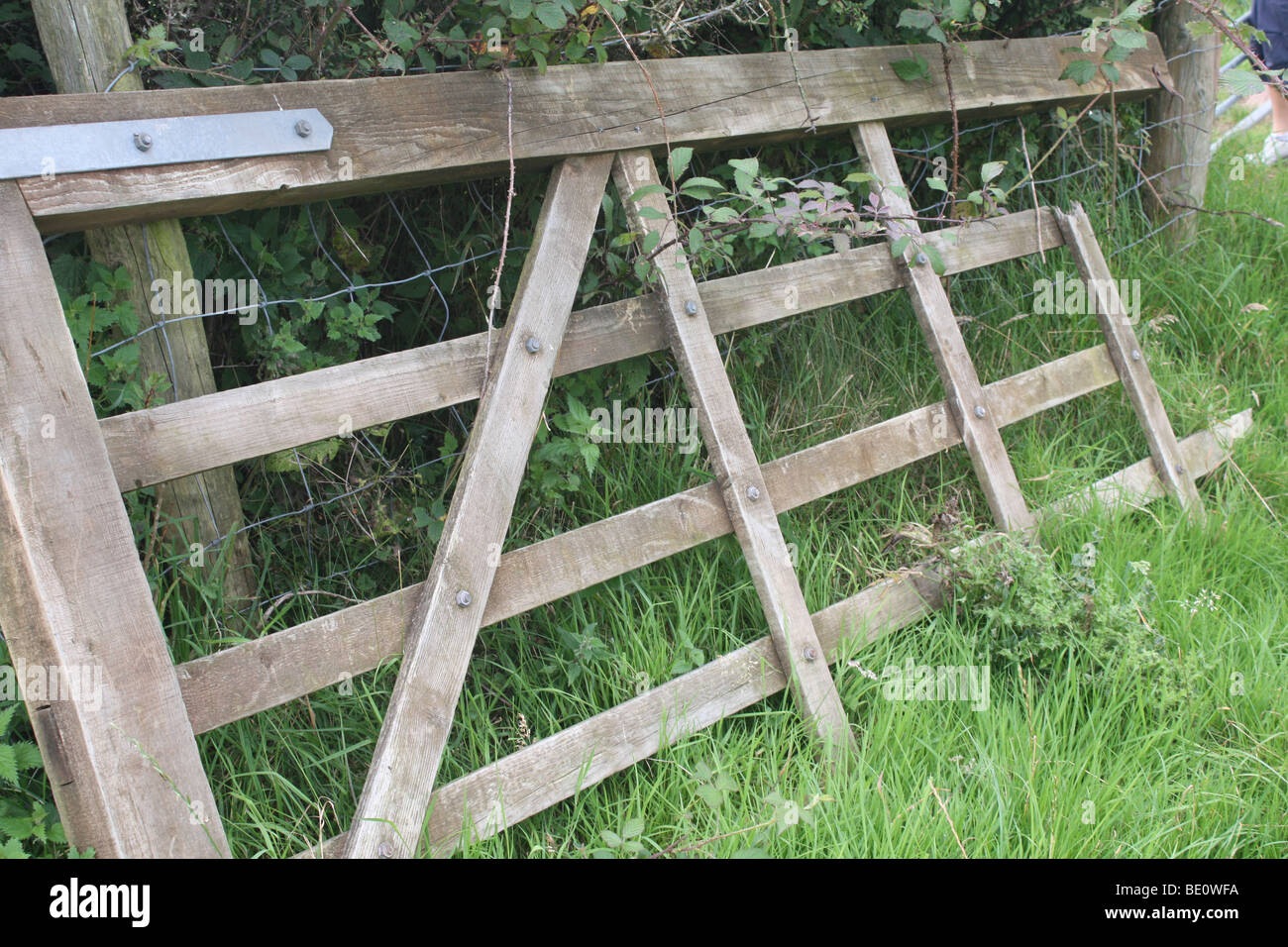 Broken Wooden Gate Stock Photo Alamy