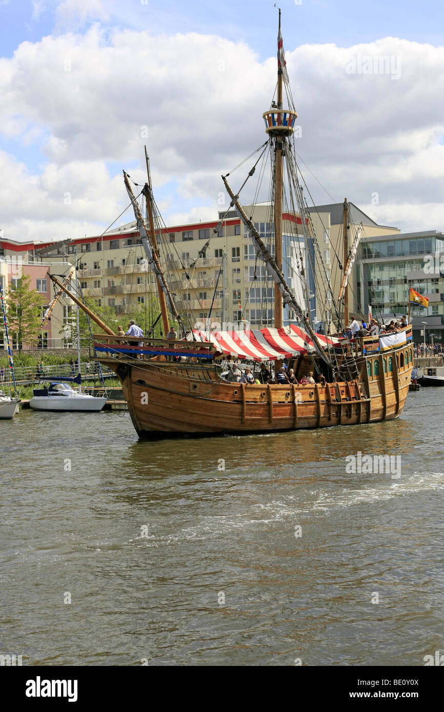 Mathew Henry Cabot Ship In Bristol City Harbour Estuary Stock Photo - Alamy