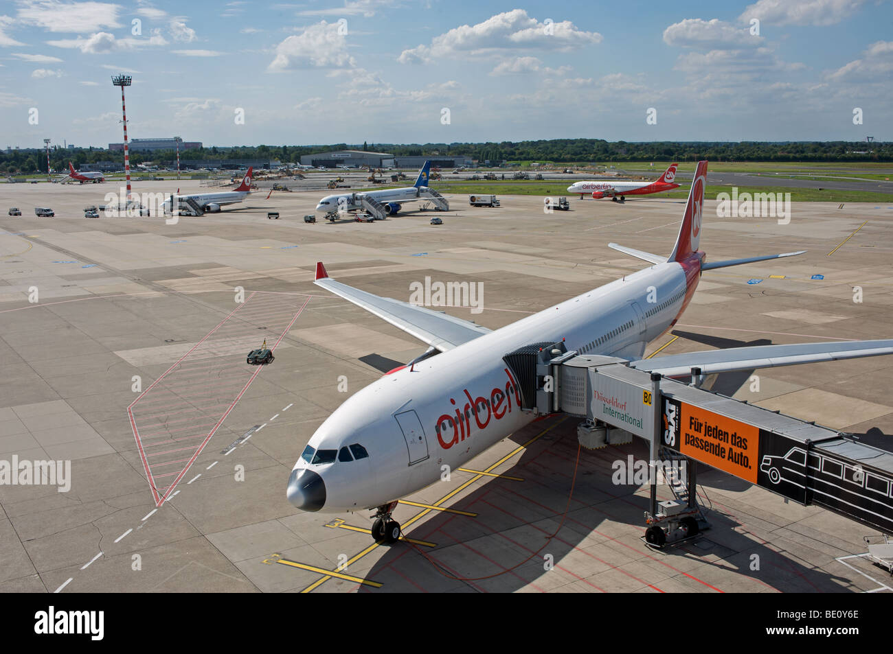 Air Berlin Airbus A330-300, Dusseldorf International Airport, North Rhine-Westphalia, Germany. Stock Photo