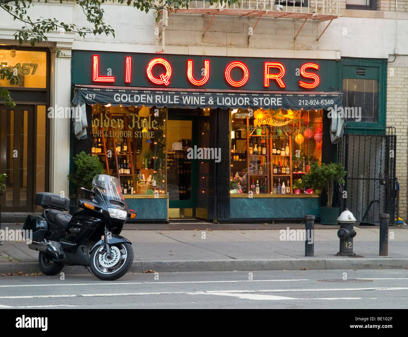 A liquor store in Greenwich Village, New York City USA Stock Photo Alamy