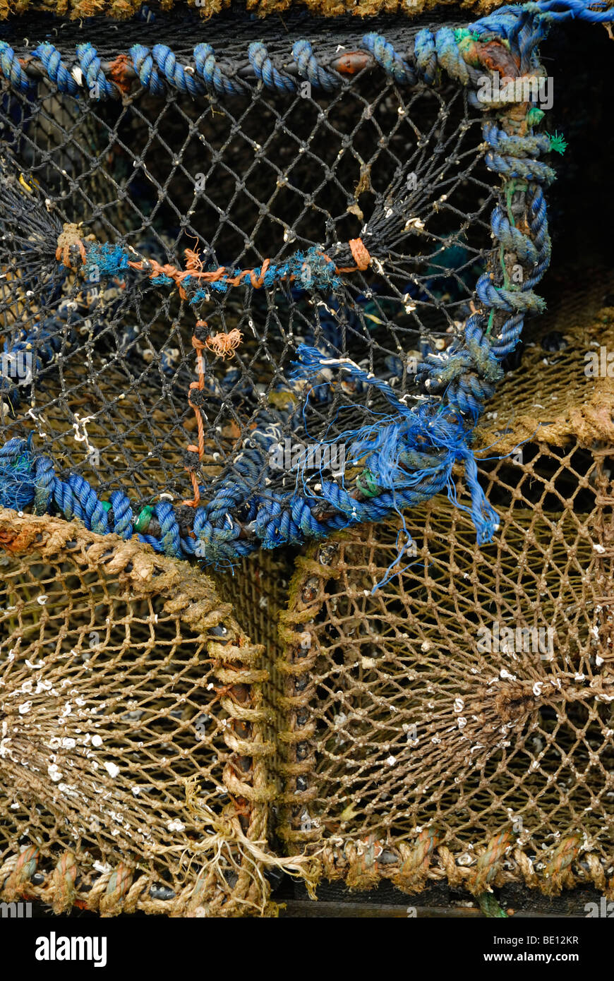 Lobster pots, Tobermory, Isle of Mull, Scotland Stock Photo