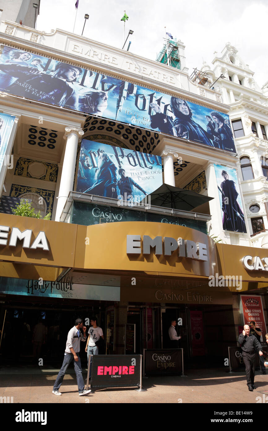 entrance to the empire cinema and casino leicester square london uk Stock Photo