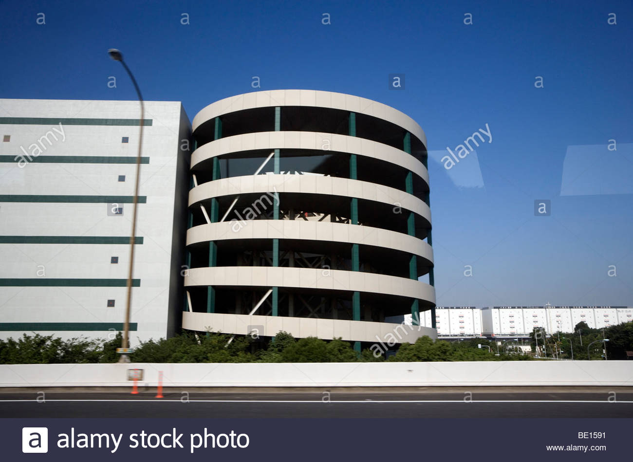Large Parking Garage Near Haneda Airport Tokyo Japan Stock Photo