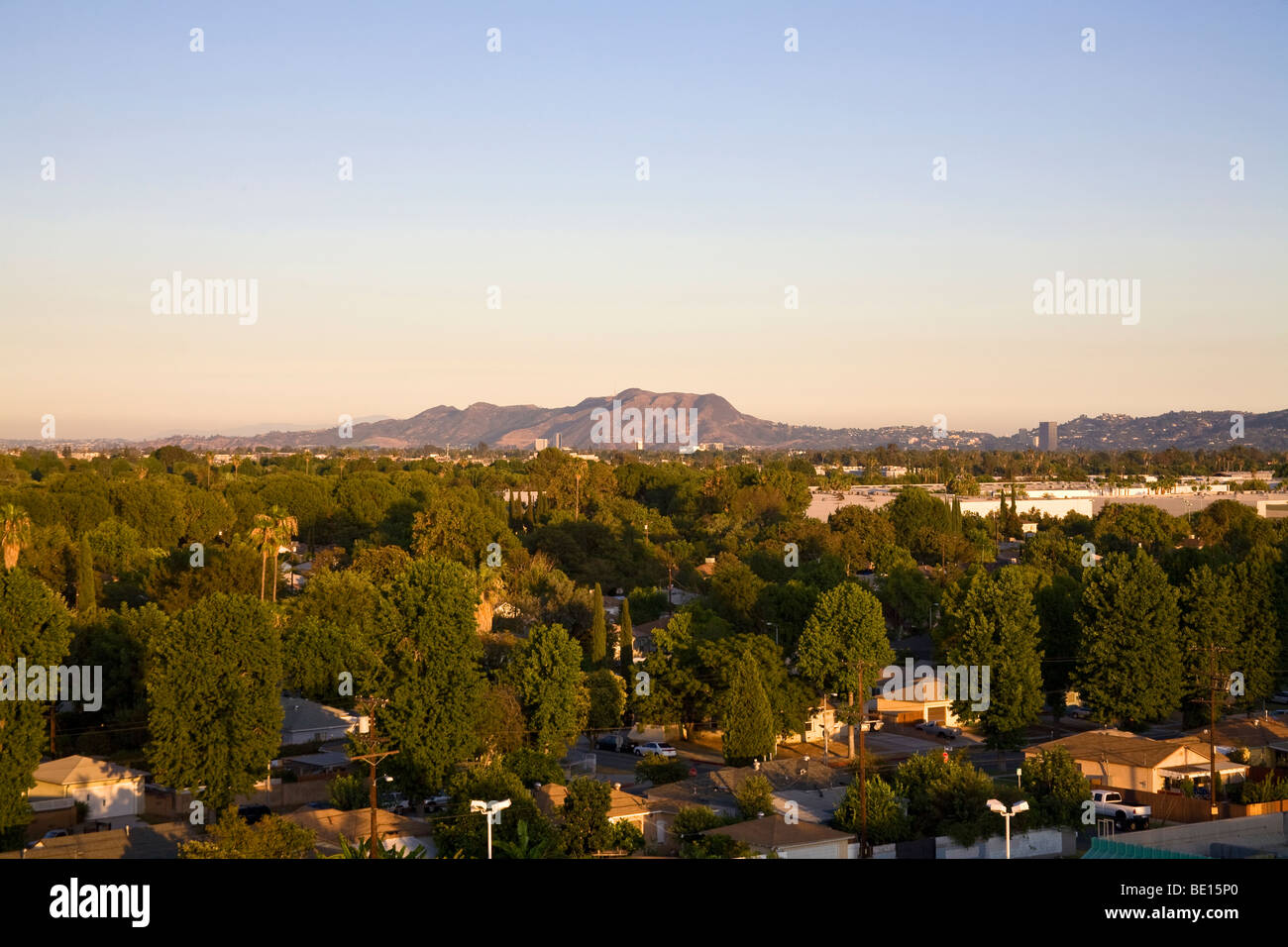 San Fernando Valley From Panorama City Los Angeles California Usa