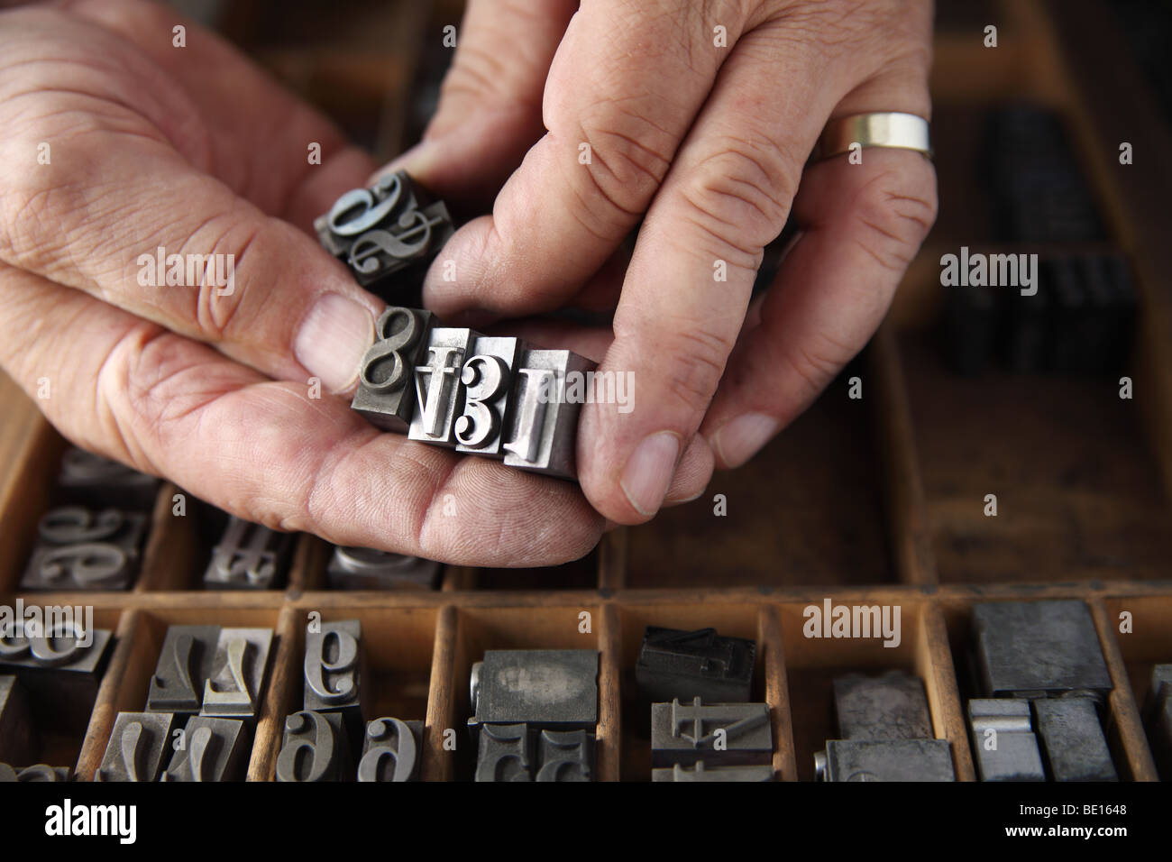 Old printers type hi-res stock photography and images - Alamy