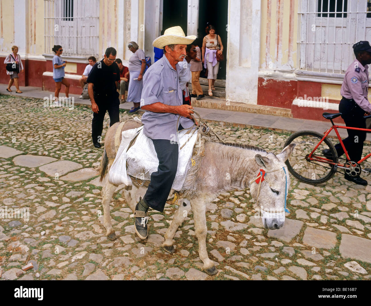 Donkey rider, Trinidad. Cuba Stock Photo