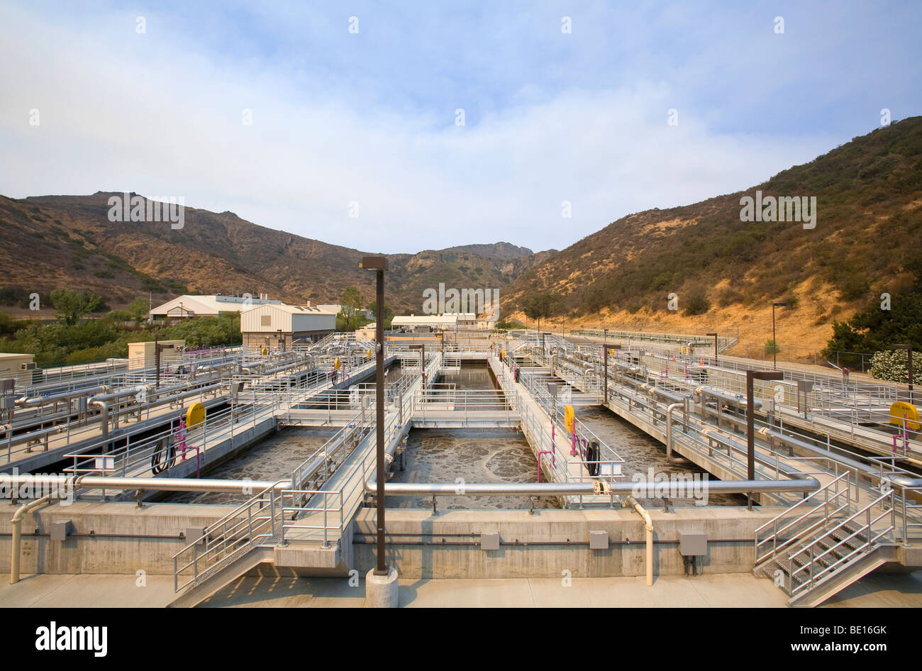 Hill Canyon Wastewater Treatment Plant, Camarillo, Ventura County, California, USA Stock Photo