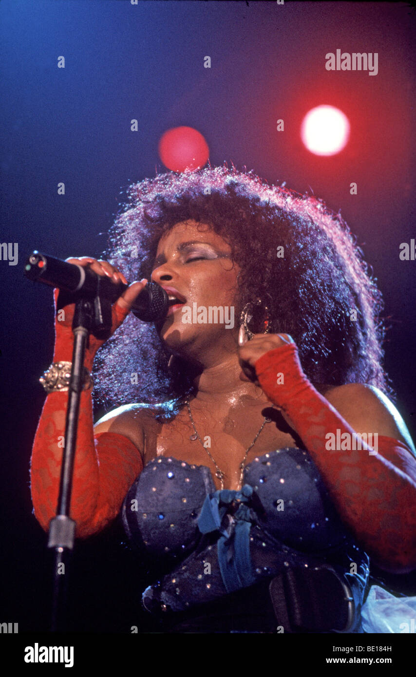 CHAKA KHAN American singer about 1987 Stock Photo
