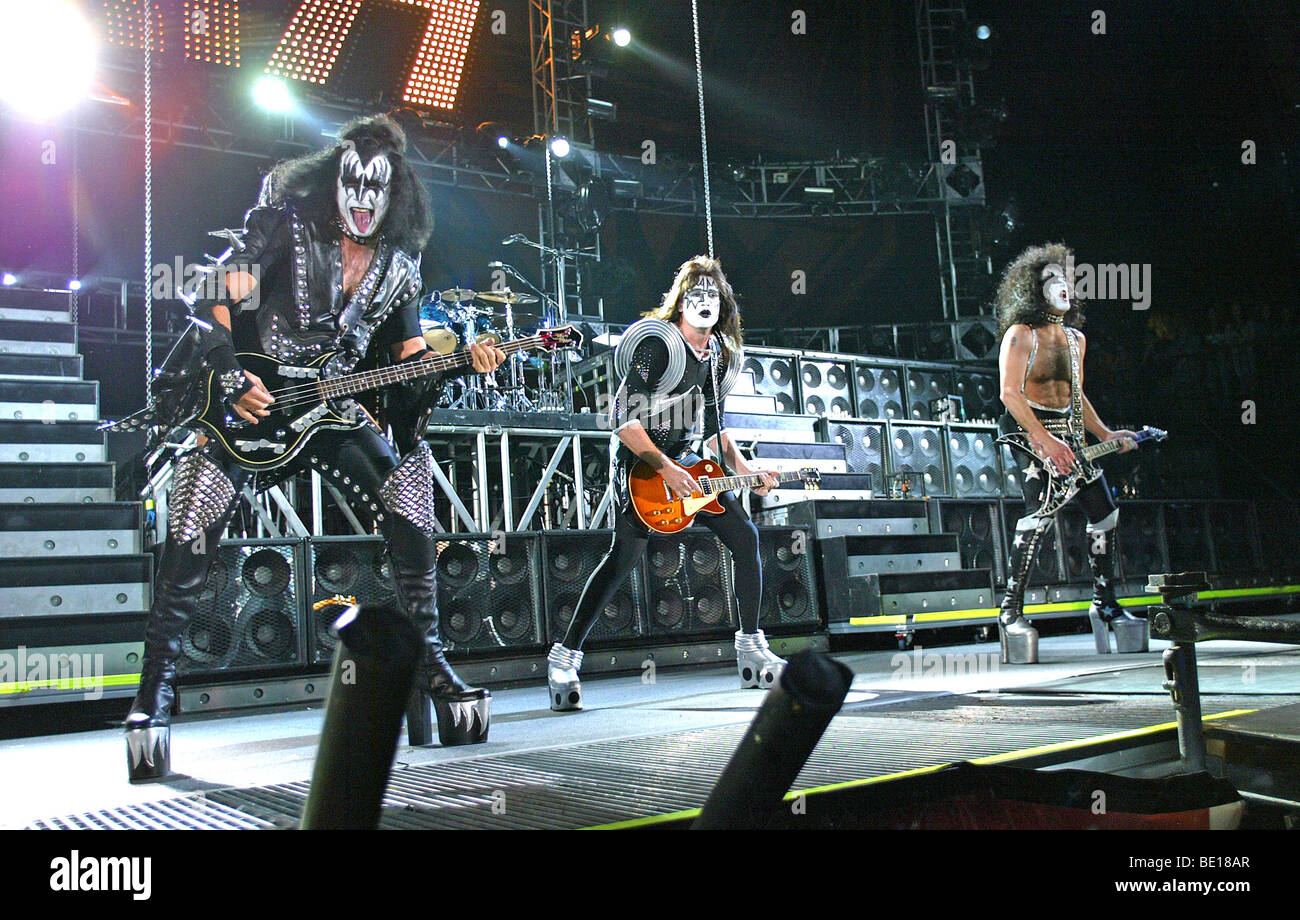 KISS - US Heavy Metal group in 2003 Stock Photo
