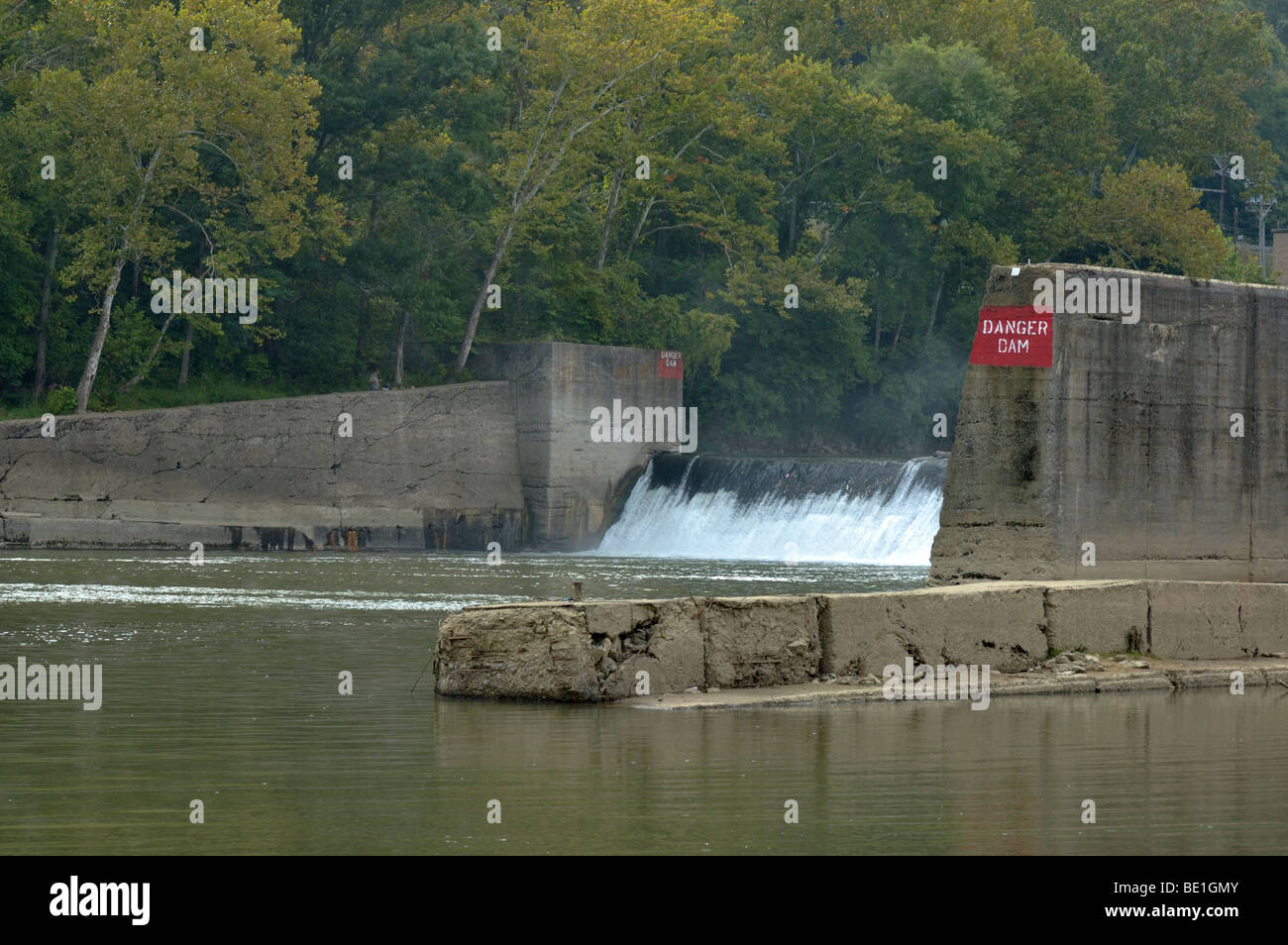 Lock and dam number 10 on the Kentucky River near Fort Boonesborough