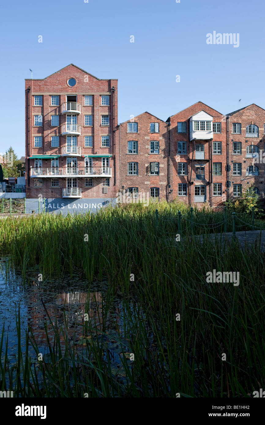 Calls Landing on the River Aire in Leeds Stock Photo
