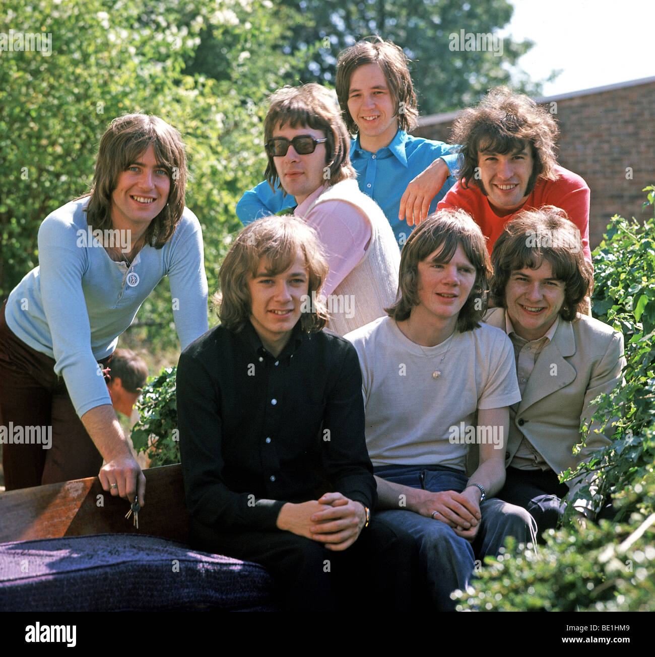 Amen Corner Uk Pop Group In 1968 With Andy Fairweather Low Lead Singer Top In Blue Shirt Stock Photo Alamy