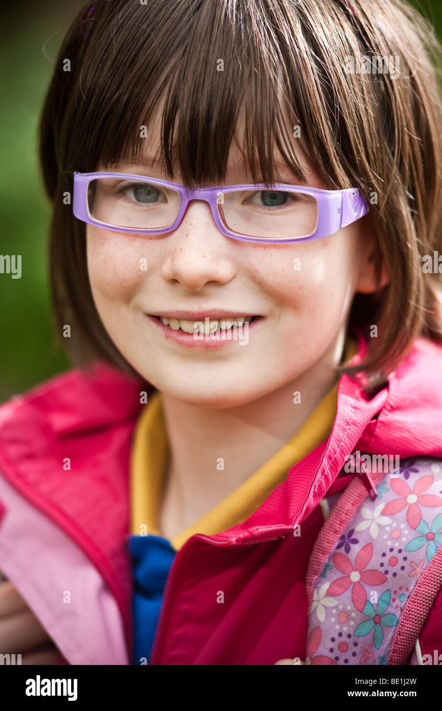9 Year Old Girl In School High Resolution Stock Photography and Images ...
