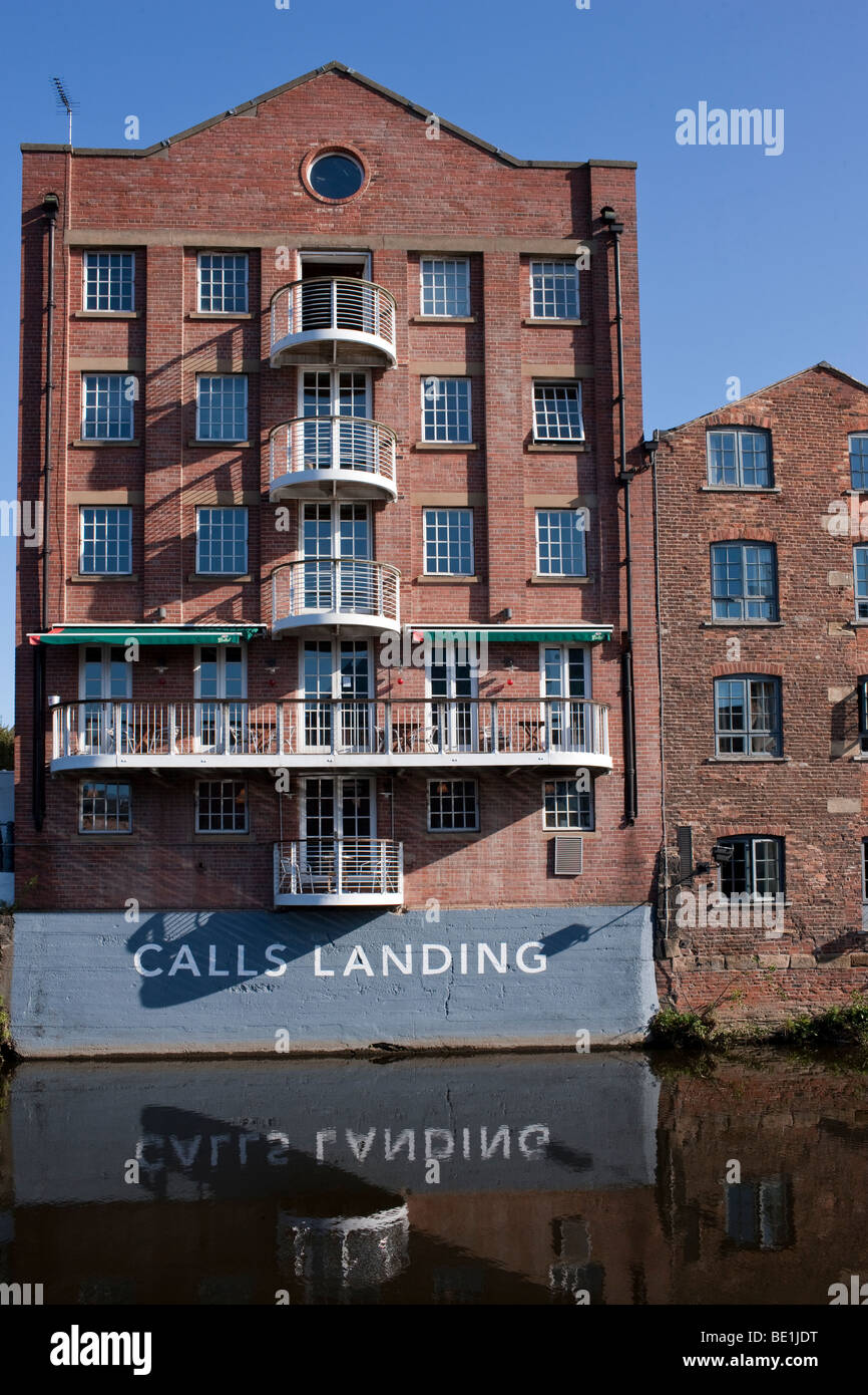 Calls Landing on the River Aire, Leeds, West Yorkshire Stock Photo