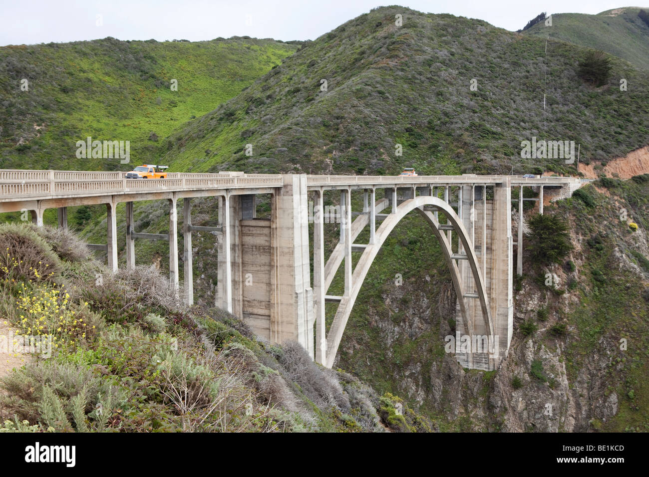 Bixby Bridge along the 'Big Sur' on the central California coast, USA Stock Photo