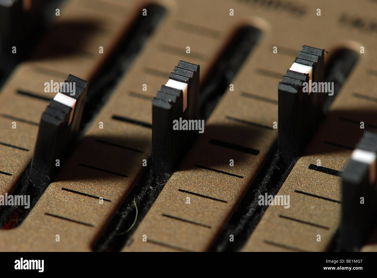Control knobs and faders Stock Photo Alamy