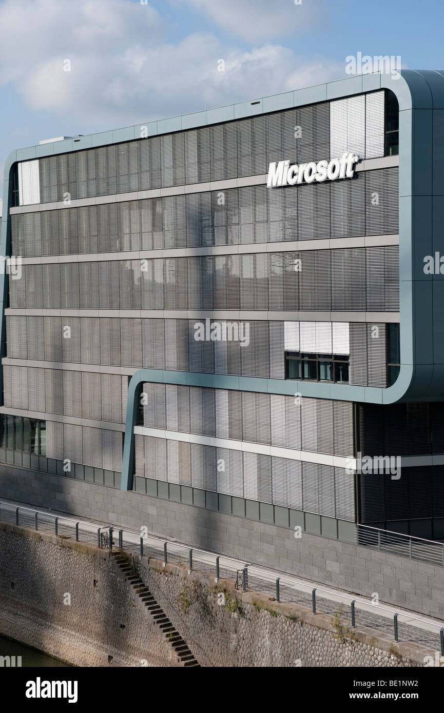Exterior of modern Microsoft building in Cologne German Stock Photo