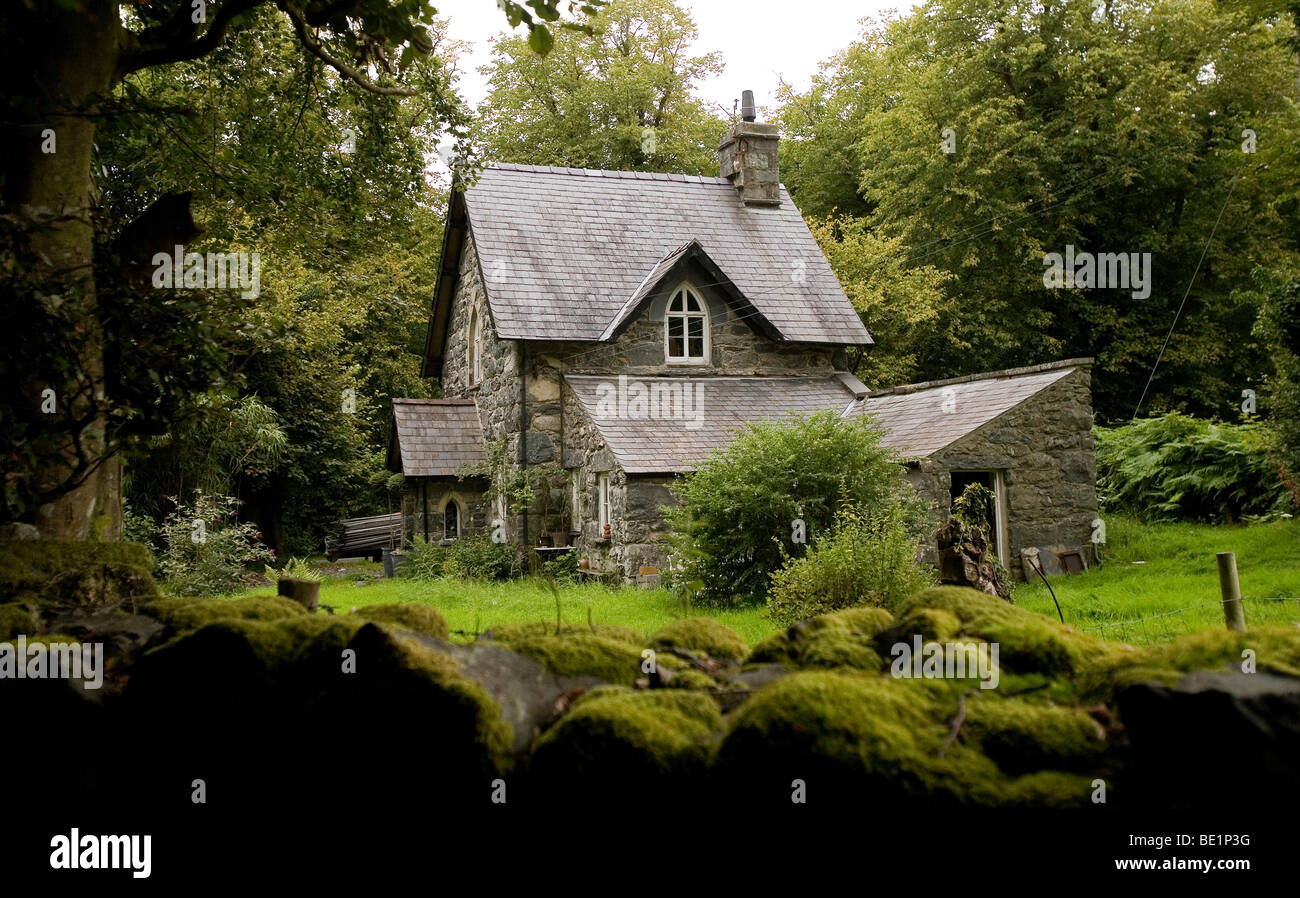 welsh traditional gate house cottage Stock Photo