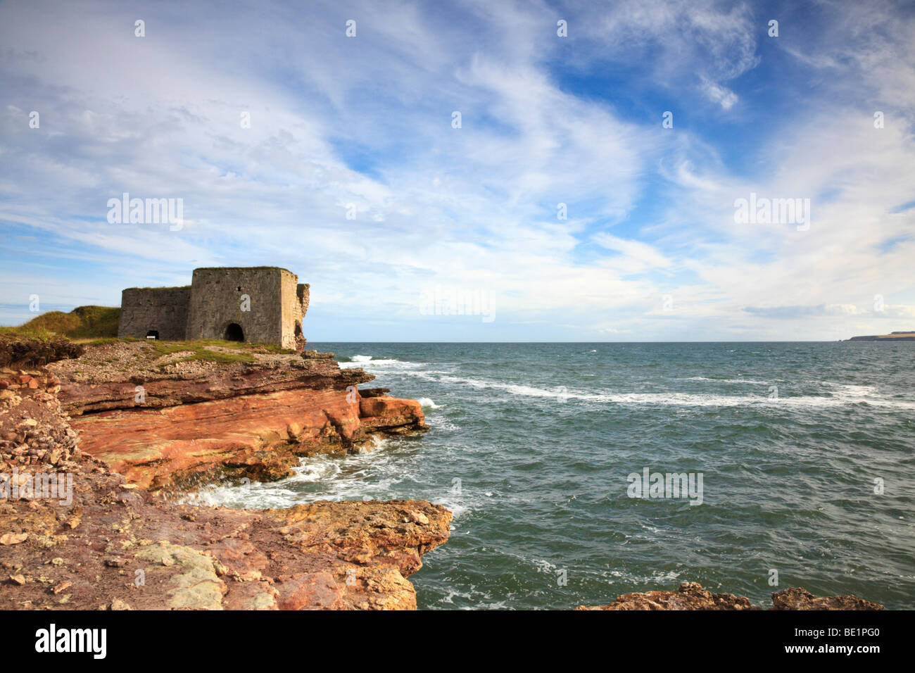 Ruins of lime kiln, Boddin Point, Angus, Scotland Stock Photo Alamy