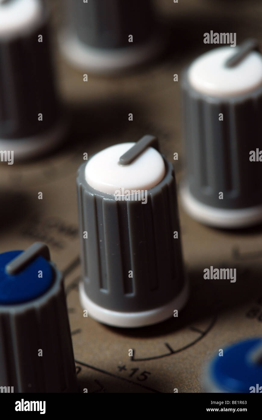 Control knobs and faders Stock Photo Alamy