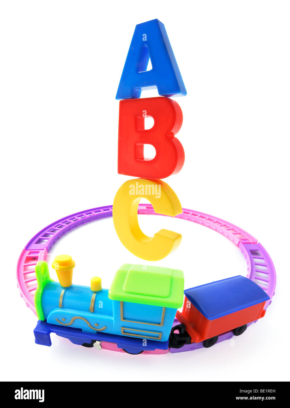 Toy Train on Railway Track Stock Photo Alamy